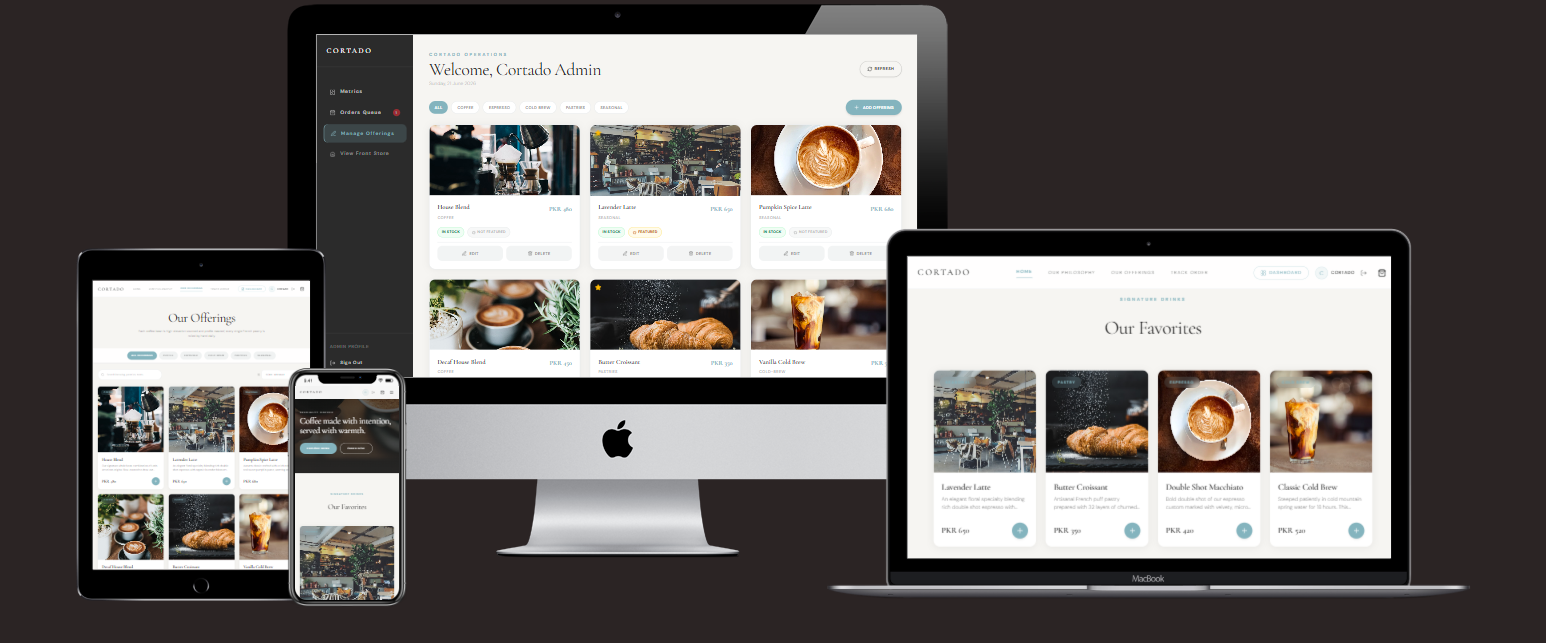 Cortado Modern e-commerce platform